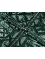 Tmavě zelená prošívaná dámská bunda s páskem model 17099027 - BH FOREVER