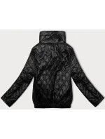 Krátká černá dámská bunda se lemem na spodním  model 20833108 - S'WEST