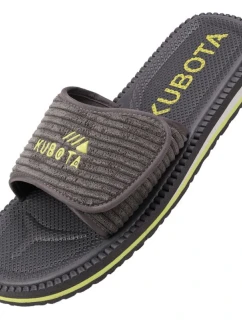 Manšestrové žabky na suchý zips Kubota graphite KUBKRZ-AW23-02-28