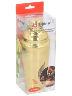 KOKTAILOVÝ ŠEJKER 550ML ALPINA GOLD