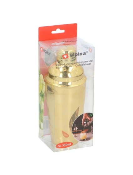 KOKTAILOVÝ ŠEJKER 550ML ALPINA GOLD