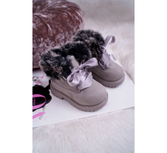 Dětské Kotníkové Boty Zateplené Šedé model 21523547 - Boto