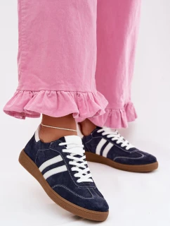 Zazoo N1068 Semišové Nízké Dámské Tenisky Tmavě Modré