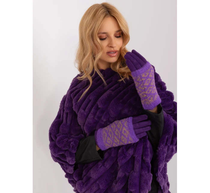 Rękawiczki AT RK model 19367779 ciemny fioletowy - FPrice Rękawiczki AT RK model 19367779 ciemny fioletowy - FPrice