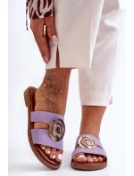 Módní Pantofle S Lesklou Ozdobou Fialové Deep Breath Módní Pantofle S Lesklou Ozdobou Fialové Deep Breath