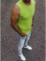 Pánské tričko bez rukávů bez potisku světle zelené Dstreet model 21965033 - FashionStreet