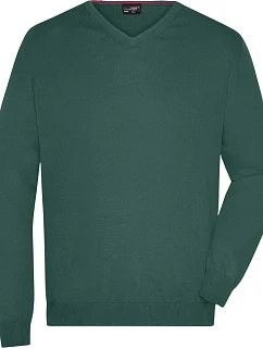 JN Pánský svetr s výstřihem do V 02.0 forest green model 22487924 - Daiber