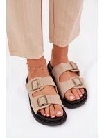 Dámské Sandály Na Platformě S Přezkami Béžové model 21688711 - Boto