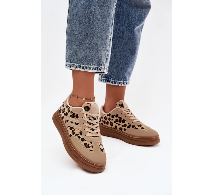 Dámské tenisky na platformě Panterka béžové Denissa Dámské tenisky na platformě Panterka béžové Denissa