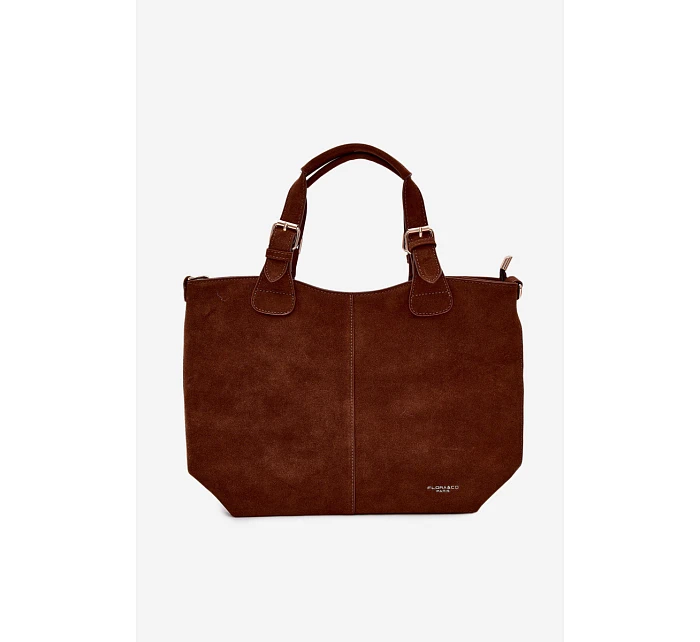 Kožená kabelka z imitace semiše Camel model 22111652 - Flora&Co
