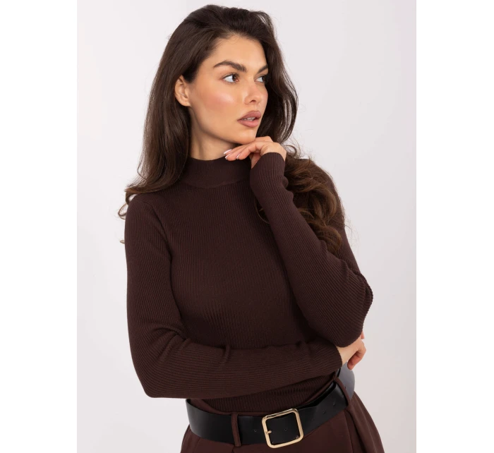 Jumper D93050Z90814A tmavohnedý