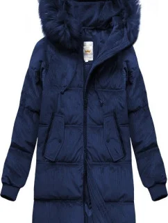 ZIMOWA KURTKA DAMSKA Z KAPTUREM GRANATOWA model 21242212 - Libland