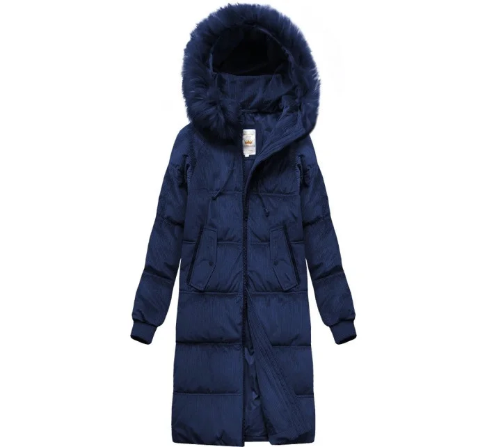 ZIMOWA KURTKA DAMSKA Z KAPTUREM GRANATOWA model 21242212 - Libland