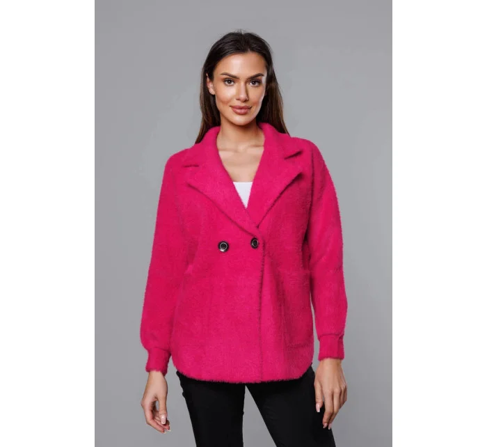 Krátky ružový prehoz cez oblečenie typu alpaka (CJ65)