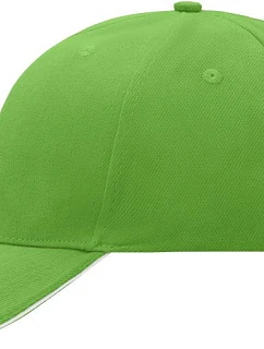 Daiber MB 24 6-panelová sendvičová čiapka 03.0024 limetkovozelená/biela