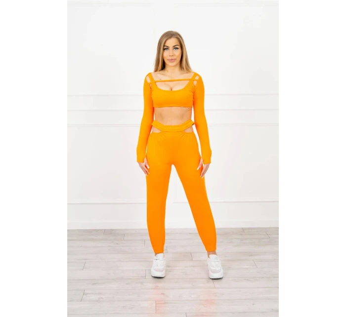 Súprava s blúzkou hore oranžová neónová Súprava s blúzkou hore oranžová neónová