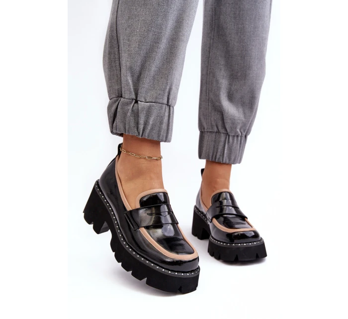 Kožené dámské mokasíny D&A model 21636756 černé - S.Barski