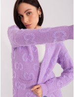 Fialový sveter s vreckami