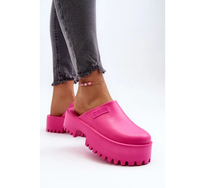 Dámské žabky na masivní podrážce Big Star model 20434757 Fuchsia - Big Star Shoes Dámské žabky na masivní podrážce Big Star model 20434757 Fuchsia - Big Star Shoes