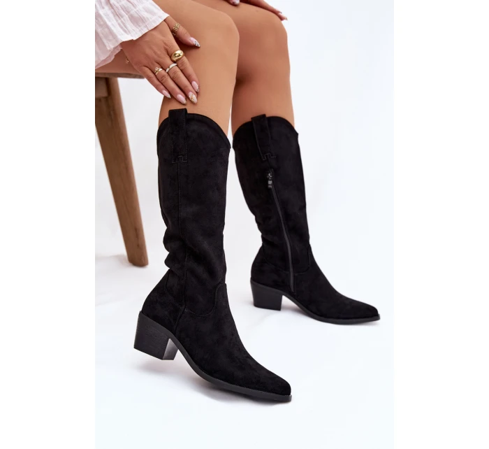 Dámské kovbojky model 21848639 – černé - Kesi