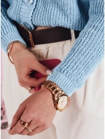 dámský oversize žebrovaný modrý Dstreet model 21986107 - FashionStreet