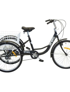 SHIMANO 3-kolesový bicykel 24 BLACK 6 rýchlostí