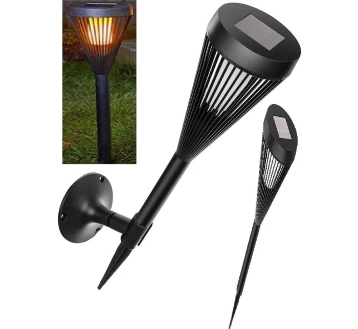 SOLÁRNA BATERKA 2V1 EFEKT PLAMEŇA 12 LED