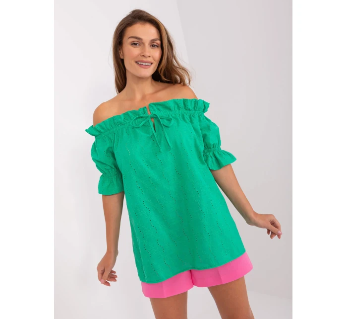 Bluzka LK BZ model 18714289 zielony - FPrice Bluzka LK BZ model 18714289 zielony - FPrice