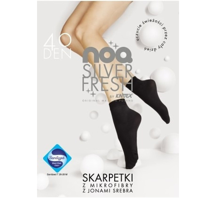Dámske ponožky Noq Silver Fresh 40 den Black - Knitex