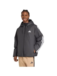 Pánske oblečenie adidas Essentials Climawarm 3-Stripes Insulated Hooded Jacket black JM4042