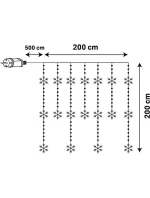 Svetelné závesy na vianočný stromček 200x200 CM 408LED snehové vločky MULTIKOLOR Svetelné závesy na vianočný stromček 200x200 CM 408LED snehové vločky MULTIKOLOR