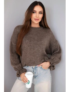 Dámsky sveter fango z mohéru a vlny s voľným strihom