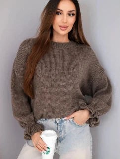 Dámsky sveter fango z mohéru a vlny s voľným strihom