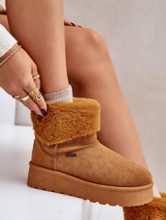 Big Star OO274A106 Snehové topánky na ťavej platforme s kožušinou