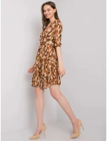 Dámske šaty DHJ SK 11332.67P Brown mix farieb - FPrice