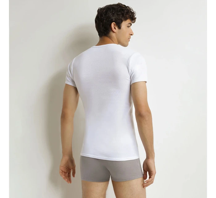 Pánske bavlnené tričko 2 ks DIM T-SHIRT ROUND NECK 2x - DIM - biele