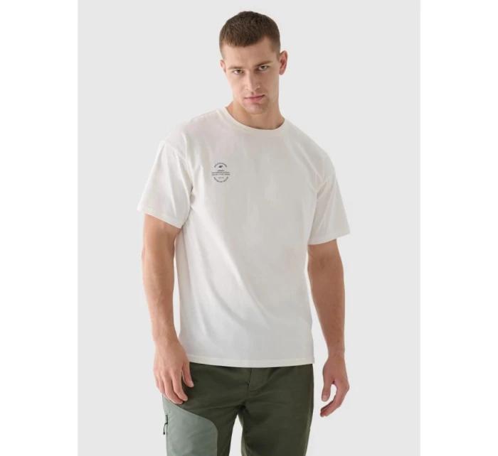 Oversize jednofarebné unisex tričko 4F 4FRAW24TTSHU2672-12S