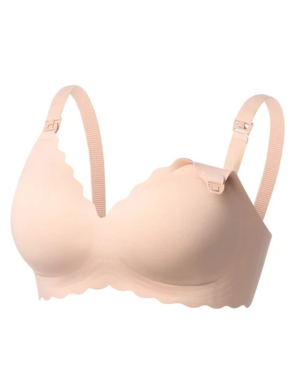 bezešvá kojící podprsenka Floral Support tělová barva velikost S model 22309821