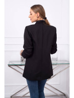 Sako s klopami elegantné čierne