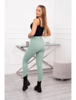 Pruhované legíny s vysokým pasem tmavě mátové Pruhované legíny s vysokým pasem tmavě mátové