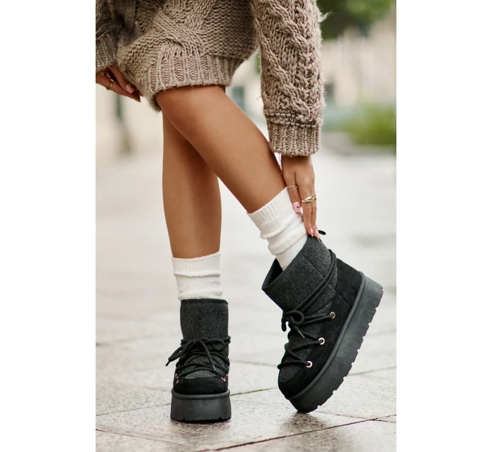 Sněhule S Na Platformě Černé model 21676673 - Boto