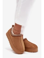 Nízké dámské sněhule s výšivkou na platformě Camel model 21711305 - Boto