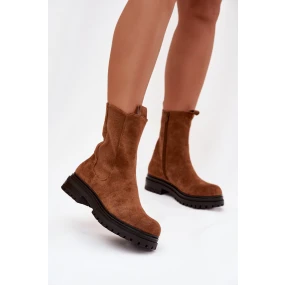 Dámské chelsea boty na zip Camel Julienne