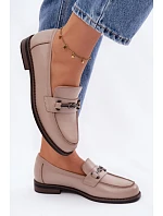 Dámske kožené mokasíny Vinceza 18132 Beige