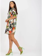 Sukienka DHJ SK czarno zielony model 21110873 - FPrice Sukienka DHJ SK czarno zielony model 21110873 - FPrice