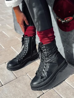 Dámske pletené čižmy CITYSTRY s hrubou podrážkou čierne FashionStreet ZY0539