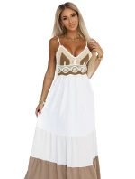 Dlouhé šaty bez ramínek s boho model 21212552 - numoco basic Dlouhé šaty bez ramínek s boho model 21212552 - numoco basic