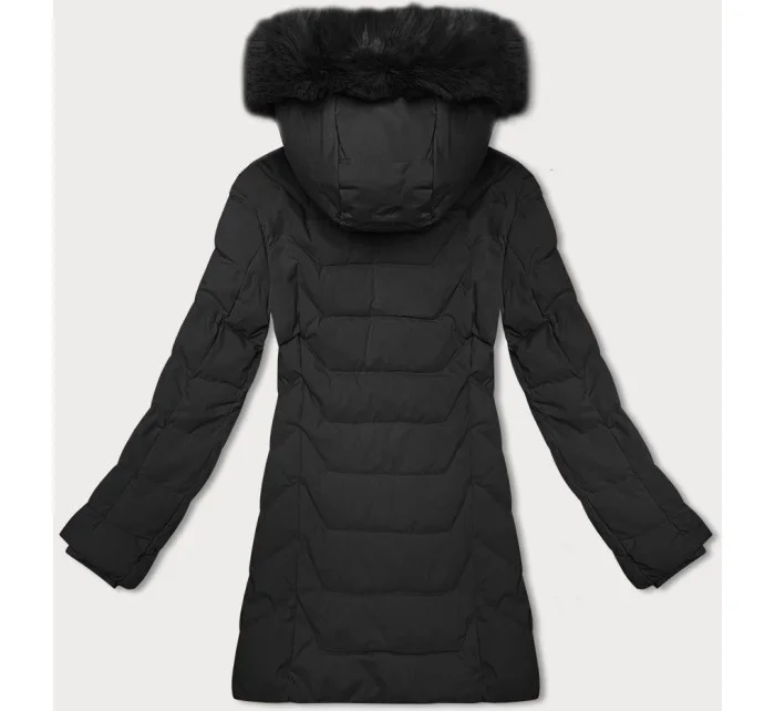 Černá dámská bunda s kapucí model 21247064 - J.STYLE