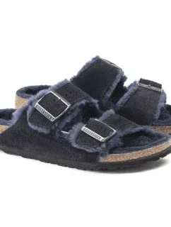 Birkenstock Arizona VL Shearling Midnight Insulated Žabky Suede Leather Narrow (1020583)
