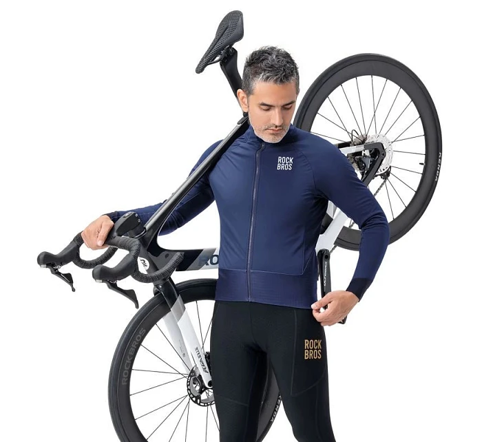 zimní fleecová cyklistická bunda velikost L modrá model 22114163 - Rockbros